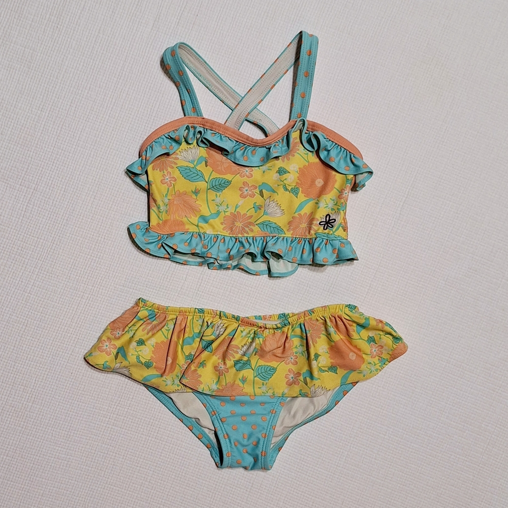 Matilda Jane Yellow and Blue Floral Kids Bikini